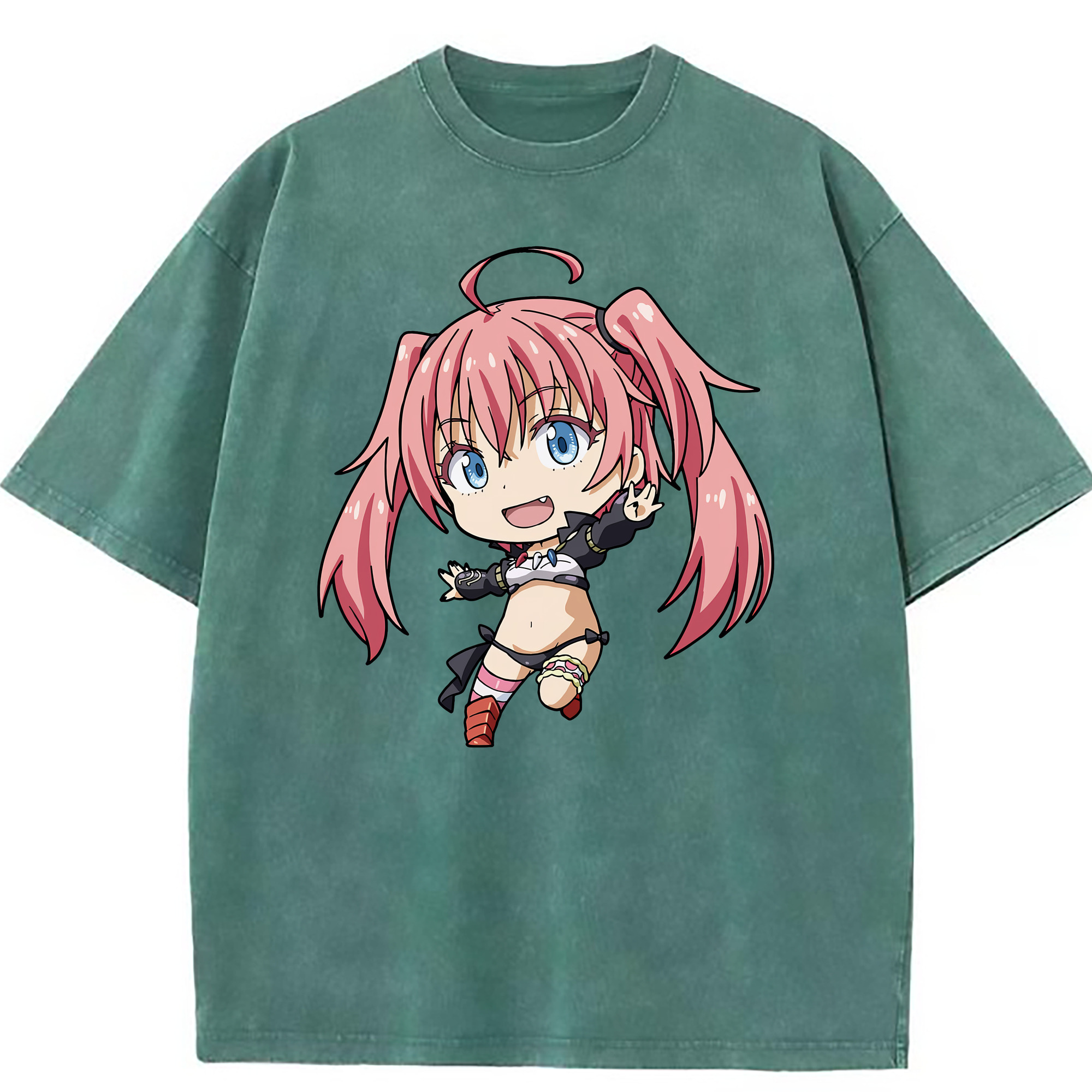 （画像用） 転スラ Regarding Reincarnated to Slime 綿100% ヴィンテージ風 半袖Tシャツ（フロントプリント）